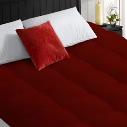 tundwal's Maroon Cotton Water Resistant Mattress Protector-picture-35