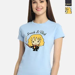 Tromko Women Pack of 3 Graphic Printed Round Neck Cotton Regular Fit T-shirts-image-25