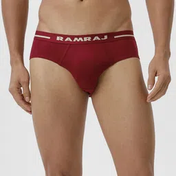Ramraj Men Pack of 4 Solid 100% Soft Combed Fine Jersey Outer Elastic Briefs image 5