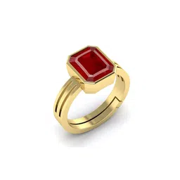 RRVGEM 7.00 KT Gold Plated Ruby Gemstone Adjustable Ring-picture-31