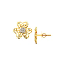 Joyalukkas Elegant Gemstone Floral Stud Earring-2.86 gms image 3