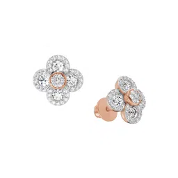 Sparkles 14KT Rose Gold Earrings With 0.79 Carat Lab Grown Diamonds- 2.14 g image 2