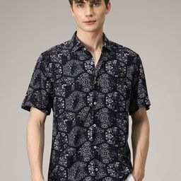 Banana Club Men Classic Floral Opaque Printed Casual Shirt-picture-23