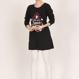 CITY CRAFT Women Typography Printed Pockets 1 T-shirt image 2