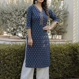 kamodi Women Printed Viscose Rayon Straight Kurta-picture-28