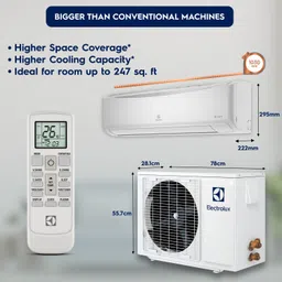 electrolux Convertible 1.5 Ton 5 Star Split Inverter Expandable Anti-bacterial & PM2.5 Filter with Plasma AC - White image 5