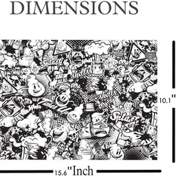 PIXELARTZ Graffiti - Black & White - HD Quality - 15.6 Inches 3M Vinyl Paper Laptop Decal 15.6 image 3