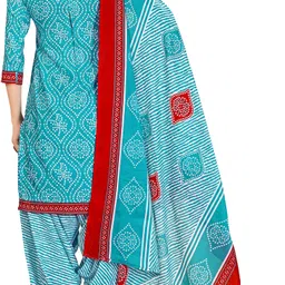 vijay deep silk mill Unstitched Crepe Salwar Suit Material Printed image 2