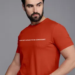 Mast & Harbour Men Typography Printed Round Neck Cotton T-shirt image 2