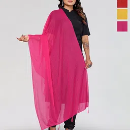 Moda Rapido Selection of 4 Striped Woven Design Dupatta-image-81