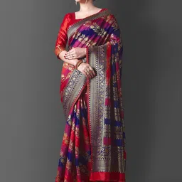 Areca Designer Woven Design Zari Pure Silk Designer Banarasi Saree-image-49