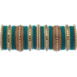 RENOY Set Of 58 Stones-Studded & Beaded Bangles-picture-20