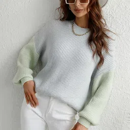 Mast & Harbour Women Colourblocked Pullover-picture-17