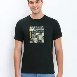 Allen Solly Men Graphic Printed Round Neck Cotton Slim Fit T-shirt-picture-48