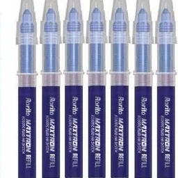 rorito Maxtron Blue Ink Refills, Pack of 7, Waterproof Ink Gel Pen Refill image 1