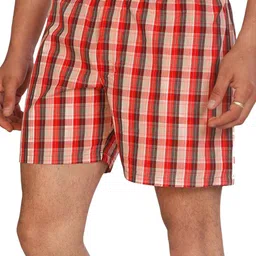BENOVA Pack Of 3 Checked Pure Cotton Lightweight Boxers - BNV-06-P3-S image 3