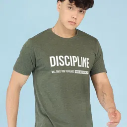 BRAWNY BATTLER Typography Printed Round Neck Short Sleeves Pure Cotton T-shirt image 3