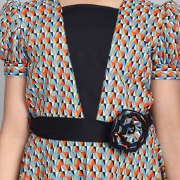 Baawri Print Puff Sleeve Fit & Flare Dress image 2