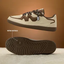 The Souled Store Men Colourblocked Suede Sneakers image 4