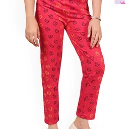 BAESD Girls Pack Of 2 Floral Printed Cotton Lounge Pants-picture-42
