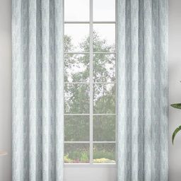 GM Blue & White Set of 2 Floral Room Darkening Door Curtain-picture-45