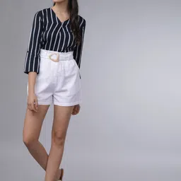 tokyo talkies Casual Regular Sleeves Striped Women Multicolor Top image 5