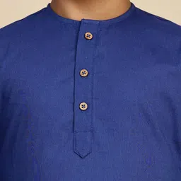 YK Boys Pure Cotton Regular Round Neck Kurta with Pyjamas image 3