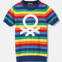 United Colors of Benetton Boys Striped Hooded Sweatshirt-picture-22