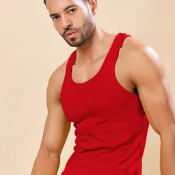 Friskers Pack Of 2 Sleeveless Cotton Basic Gym Vests image 2