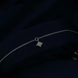 zalkari Silver Dusk Till Dawn Anklet For Womens & Girls Sterling Silver Anklet image 4