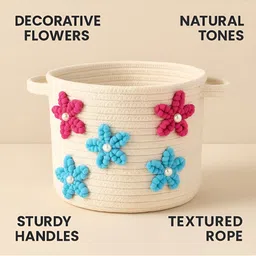 Textile and Beyond Beige Floral Printed Shelf Liner Organiser image 4