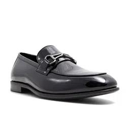 ALDO  Men Leather Slip-On Mid-Top Solid Loafers Round Toe Formal Shoes-picture-29