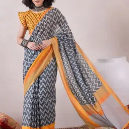 AHIKA Zari Ikat Saree-picture-10