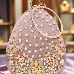 FOR THE BEAUTIFUL YOU Embroidered Embellished Box Clutch-image-15