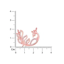 GIVA 925 Sterling Silver Rose Gold-Plated Contemporary Adwitiya Morni Necklace image 5