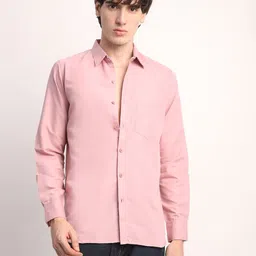 THE BEETEL HOUSE Men Smart Regular Fit Spread Collar Solid Cotton Casual Shirt image 2