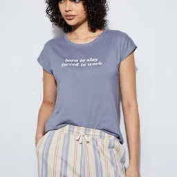 Ginger by Lifestyle Women Typography Printed Round Neck Cotton T-shirt-picture-24