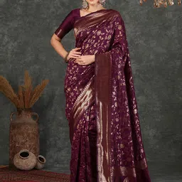 KALINI Woven Design Zari Art Silk Banarasi Saree image 3