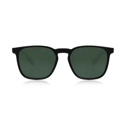 Dervin Unisex Green Lens & Black Square Sunglasses with image 4