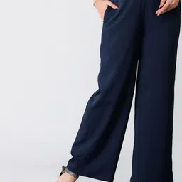 Chemistry Women Relaxed Loose Fit Easy Wash Trousers-picture-16