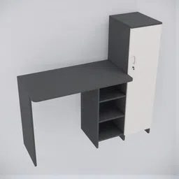 SPECIALITY PANELS White & Black Engineered Engineered Wooden Smart Study Table image 5