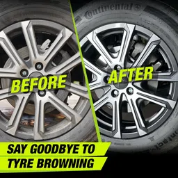 wavex All Wheel and Tyre Cleaner for Car Concentrate (1L), With Tyre Cleaning Brush Combo image 2