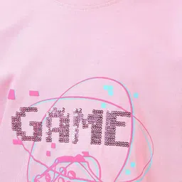 Crimsoune Club Girls Graphic Printed Round Neck Slim Fit T-shirt image 5