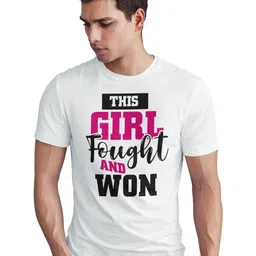 Seekbuylove Men Bio Finish This Girl Fought And Won Round Neck Pure Cotton T-shirt-picture-15