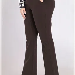 DIVISIVE Women Relaxed Fit High-Rise Button Trousers image 3