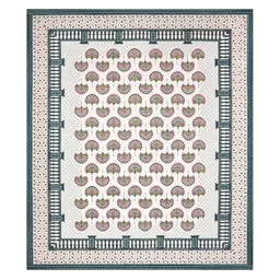 RANG MANIA White Floral 144 TC King Bedsheet with 2 Pillow Covers image 4
