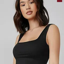 SHAHVEER CREATION Women Pack Of 2 Square Neck Cotton Fitted Crop Top-picture-37