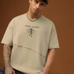 The Souled Store Harry Potter Free Dobby Typography Printed Pure Cotton Oversized T-shirt-picture-23