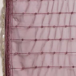 House of Pataudi Embroidered Sequinned Jashn Kurta with Palazzos & With Dupatta image 4