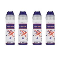Al-Nuaim 4Pcs White London Long Lasting Alcohol Free Deodorant Perfumed Spray - 200ml Each image 2